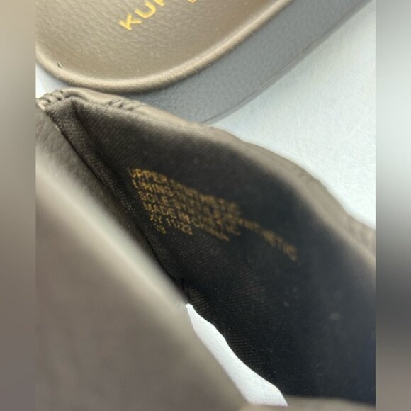 🆕 KURT GEIGER LONDON 🧿 NWOB Meena Eagle Drench Slide, All Black - Sz 38 US 7.5 - Picture 10 of 12